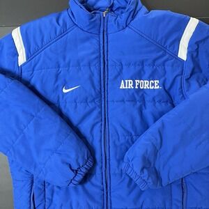 Nike Air Force Puffer‎ Jacket Blue Men's M Sports Athletic